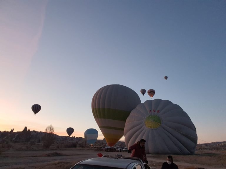hot air balloon setup