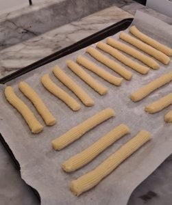 piped dough