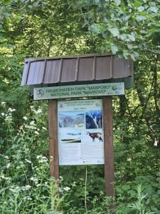 mavrovo national park sign
